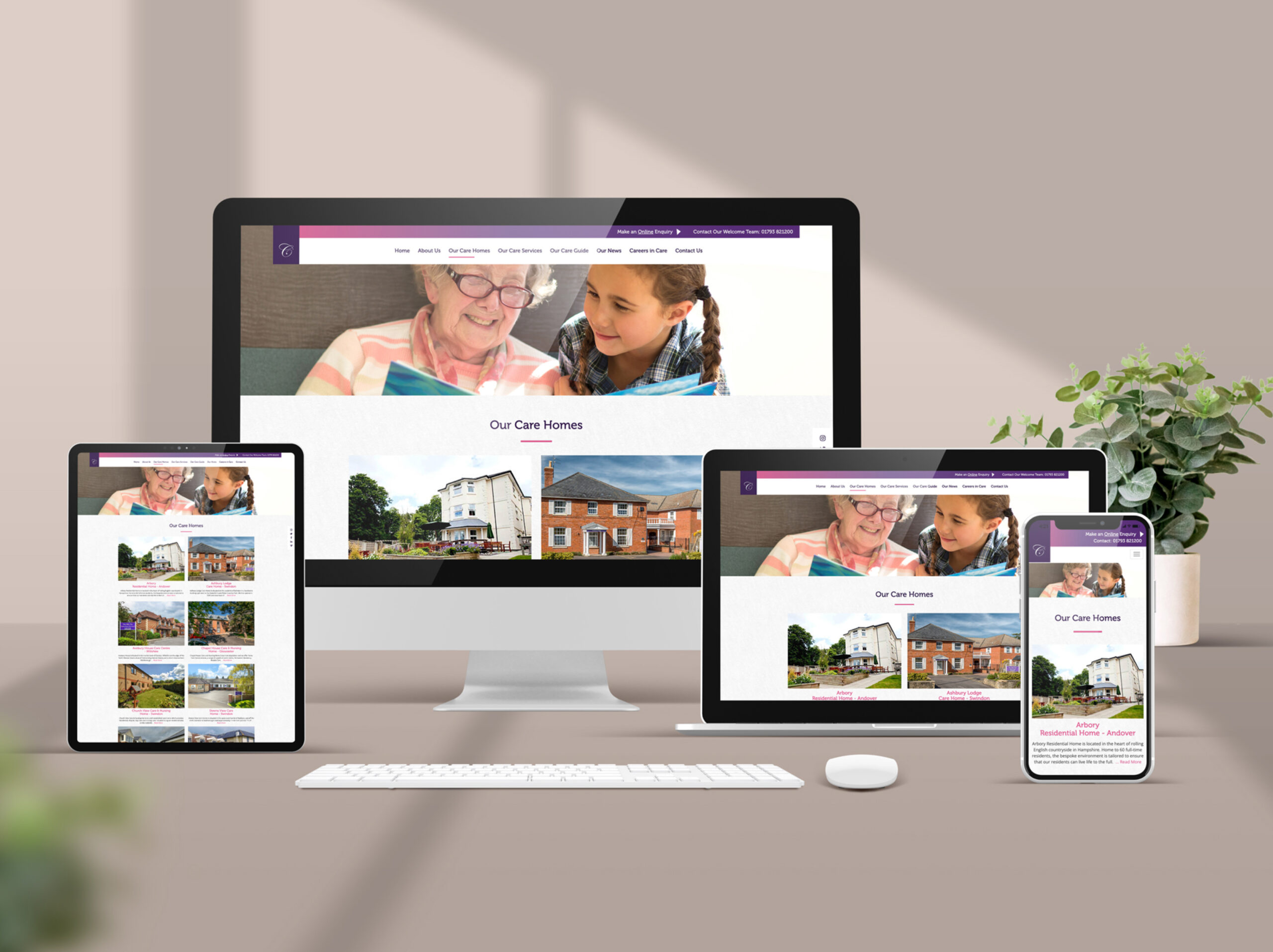 Coate Water Care Swindon Design Website development wordpress support