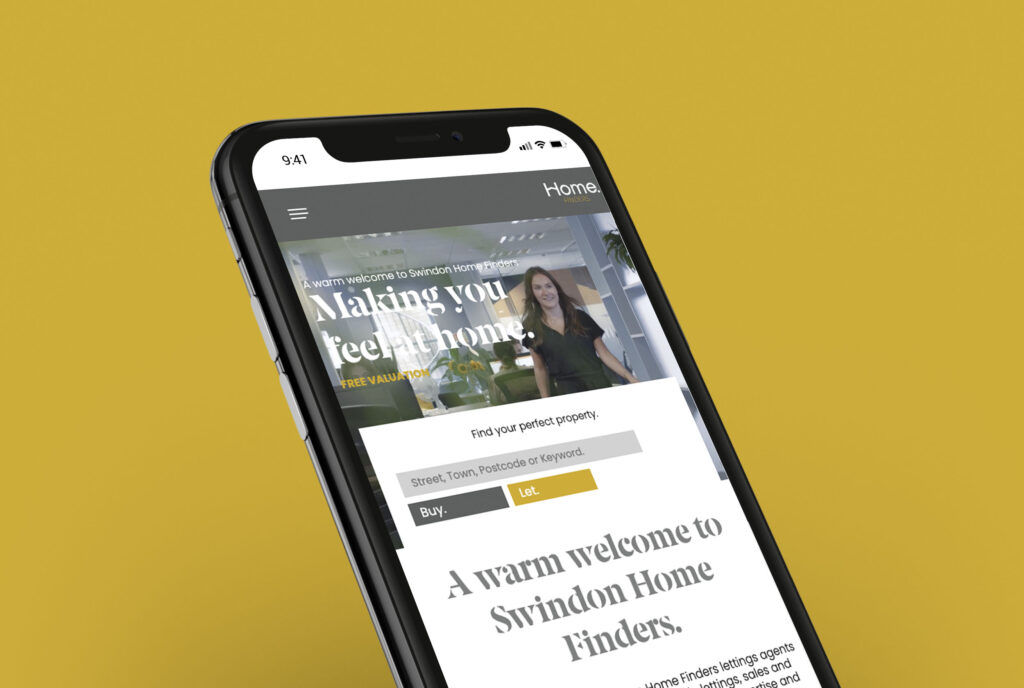 Homefinders Mobile Visual_Jazzbones Create Swindon Website design and development