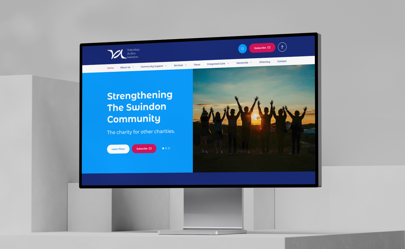Voluntary Action Swindon website design by Jazzbones Creative Swindon
